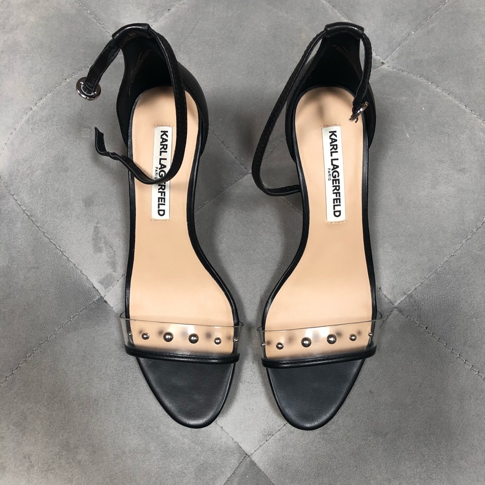 Black Karl Laherfeld Heels - Picture 3 of 3